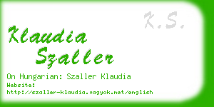 klaudia szaller business card